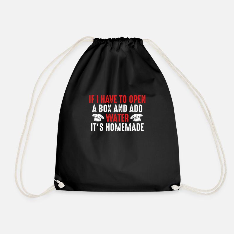 Water is homemade - Drawstring Bag - black