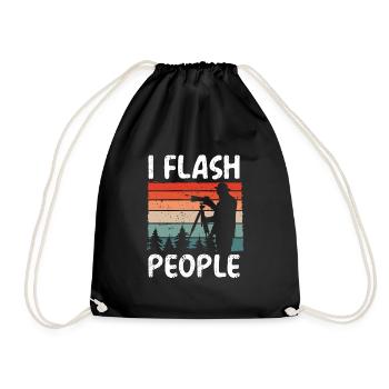 I Flash People Cameraman - Drawstring Bag - black - Front