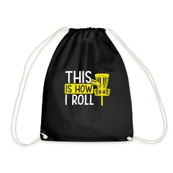 So Role I Disc Golf - Drawstring Bag - black - Front