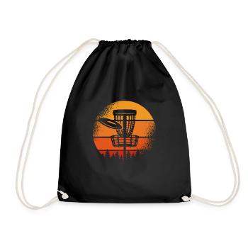 Disc Golf Retro Sun - Sac de sport léger - noir - Devant