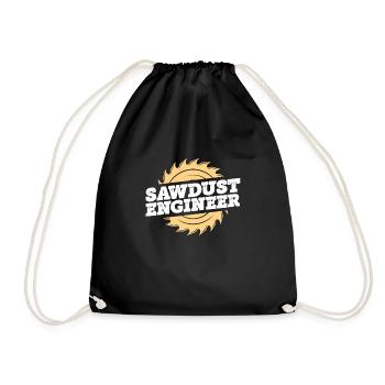 Sawdust engineer - Drawstring Bag - black - Front