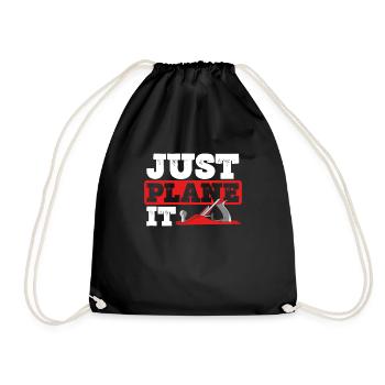 Just plan it - Drawstring Bag - black - Front