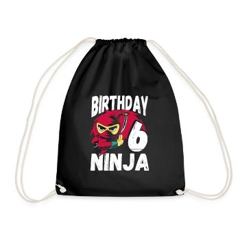 Cool Ninja pour votre 6ème anniversaire - Sac de sport léger - noir - Devant