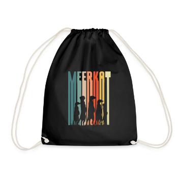 Suricates colorés - Sac de sport léger - noir - Devant