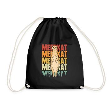 Suricates vintage - Sac de sport léger - noir - Devant