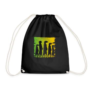 Suricates verts - Sac de sport léger - noir - Devant
