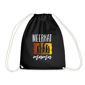 Maman suricate - Sac de sport léger - noir - Devant