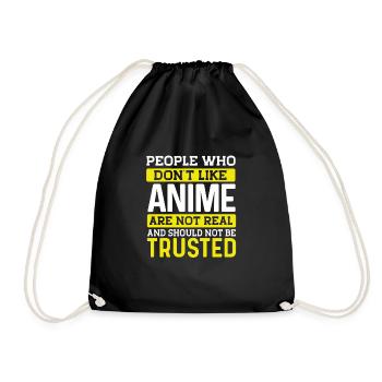 Menschen die keine Anime mögen - Turnbeutel - Schwarz - Vorne