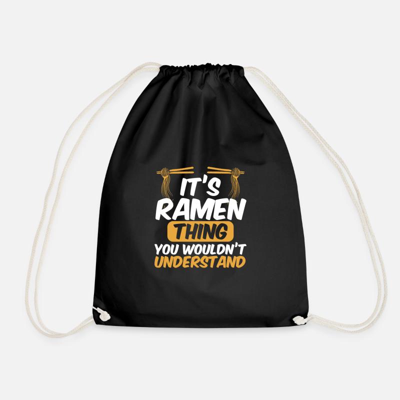 It's ramen stuff - Drawstring Bag - black