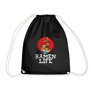 Ramen Leben - Turnbeutel - Schwarz - Vorne