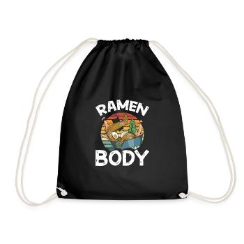 Ramen Body - Drawstring Bag - black - Front
