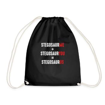 Stegosaurus-liebe - Turnbeutel - Schwarz - Vorne