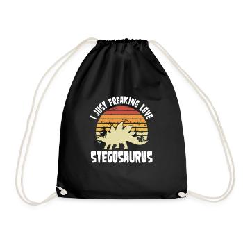 Ich Liebe Stegosaurus - Turnbeutel - Schwarz - Vorne