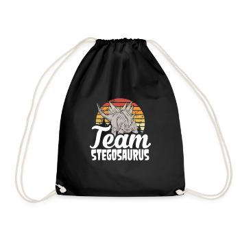 Team Stegosaurus Retro-sonne - Turnbeutel - Schwarz - Vorne