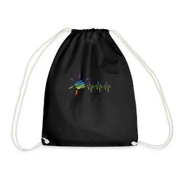 Summer Solar Frequency in Colorful - Drawstring Bag - black - Front