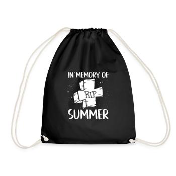 In memory of summer - Drawstring Bag - black - Front