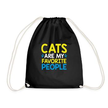 Les chats sont mes personnes préférées - Sac de sport léger - noir - Devant