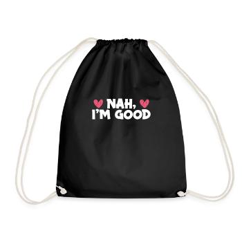 Love Never Fails - Drawstring Bag - black - Front