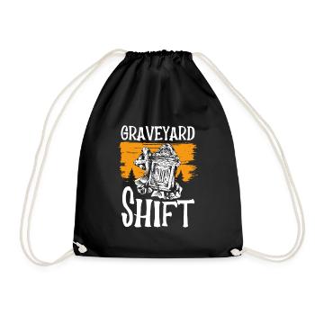 Quart de travail d’Halloween dans le cimetière - Sac de sport léger - noir - Devant