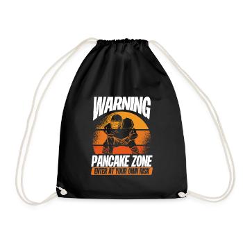 Attention zone crêpes - Sac de sport léger - noir - Devant