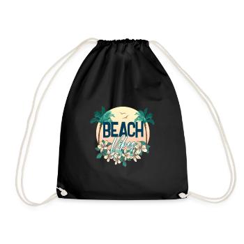 Ambiance de plage Design pour les amoureux de la plage ou la fête - Sac de sport léger - noir - Devant