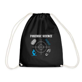forensic fingerprint footprint microscope Design - Turnbeutel - Schwarz - Vorne