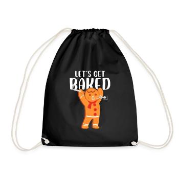 laisse cuire Conception pour un fan de gâteaux cuits au four - Sac de sport léger - noir - Devant