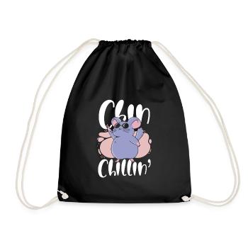 Chill Chinchilla - Turnbeutel - Schwarz - Vorne