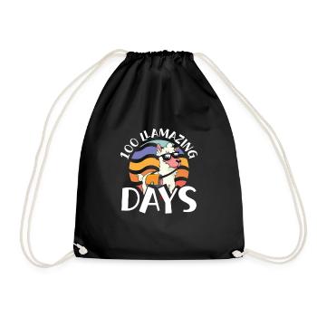 100 Great Lama Days - Drawstring Bag - black - Front