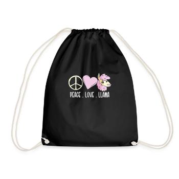Amour de la Paix Lama - Sac de sport léger - noir - Devant