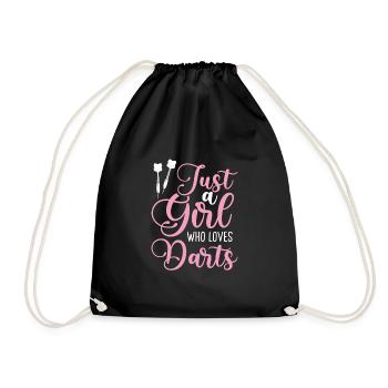 Fille qui aime les fléchettes - Sac de sport léger - noir - Devant