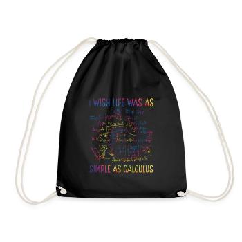 I Wish Life Was So Simple - Drawstring Bag - black - Front