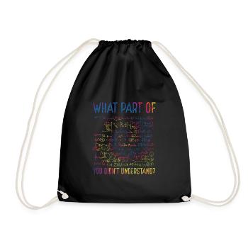 Drôle de formule mathématique en coloré - Sac de sport léger - noir - Devant