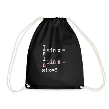 The Result of Sin is 6 - Drawstring Bag - black - Front