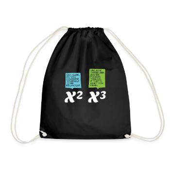 X With high performance - Drawstring Bag - black - Front