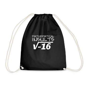 Mathematical insults - Drawstring Bag - black - Front