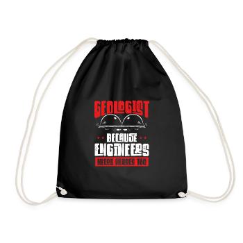 Geologist the Hero - Drawstring Bag - black - Front