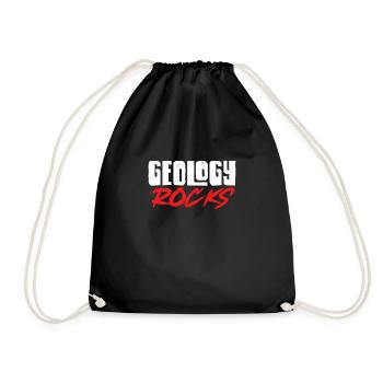 Geologist rocks - Drawstring Bag - black - Front