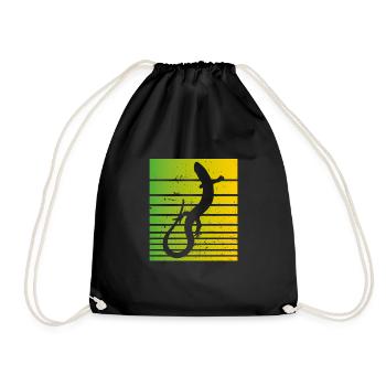 Lézard blanc - Sac de sport léger - noir - Devant