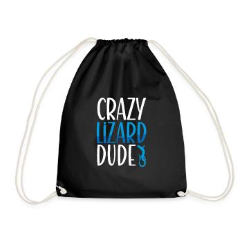 Crazy lizard type - Drawstring Bag - black - Front