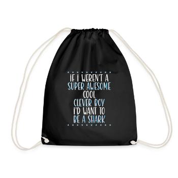 Je veux être un requin - Sac de sport léger - noir - Devant