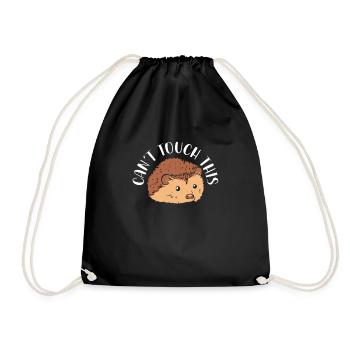 Can't touch the hedgehogs - Drawstring Bag - black - Front