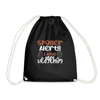 SpoilerS I love hedgehogs - Drawstring Bag - black - Front