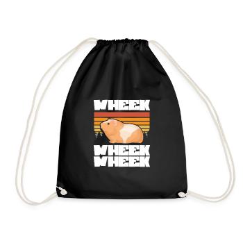 Retro Guinea Pig Vintage - Drawstring Bag - black - Front