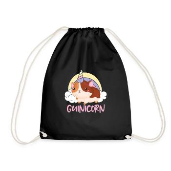 Cochon d’Inde Licorne - Sac de sport léger - noir - Devant