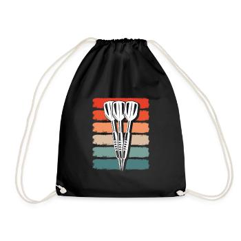 Fléchettes en vintage - Sac de sport léger - noir - Devant