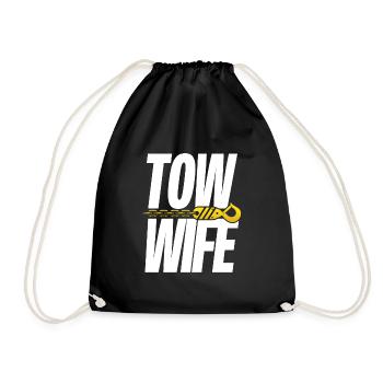 Wife Of the tow driver - Drawstring Bag - black - Front