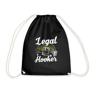 Legal tow truck tow trucks - Drawstring Bag - black - Front