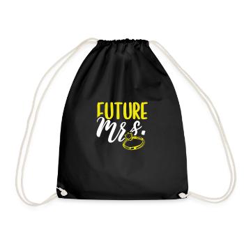 In the future mrs - Drawstring Bag - black - Front