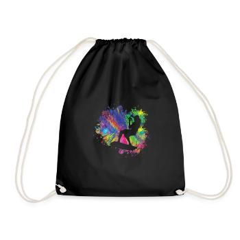 Summer flying surfer - Drawstring Bag - black - Front